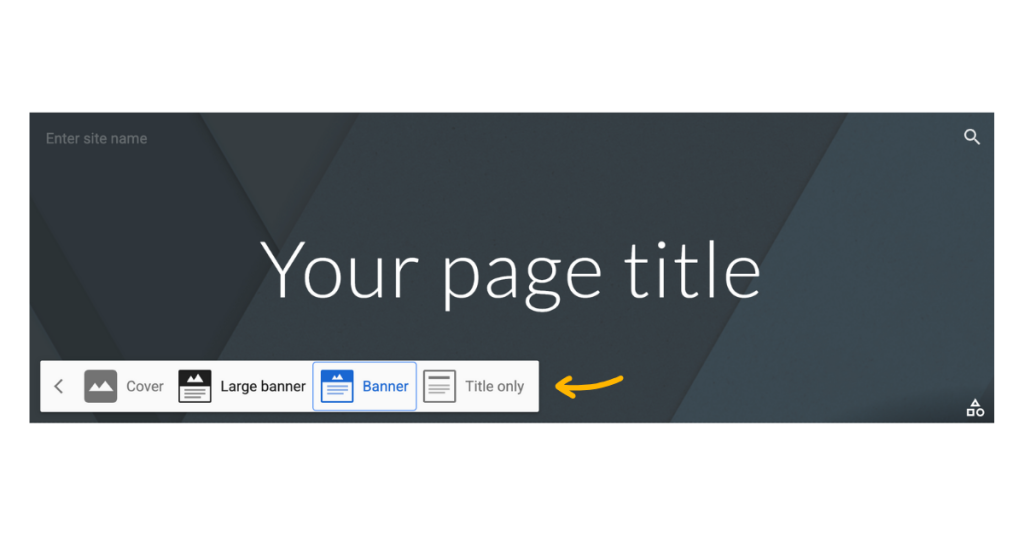 Google sites - Header
