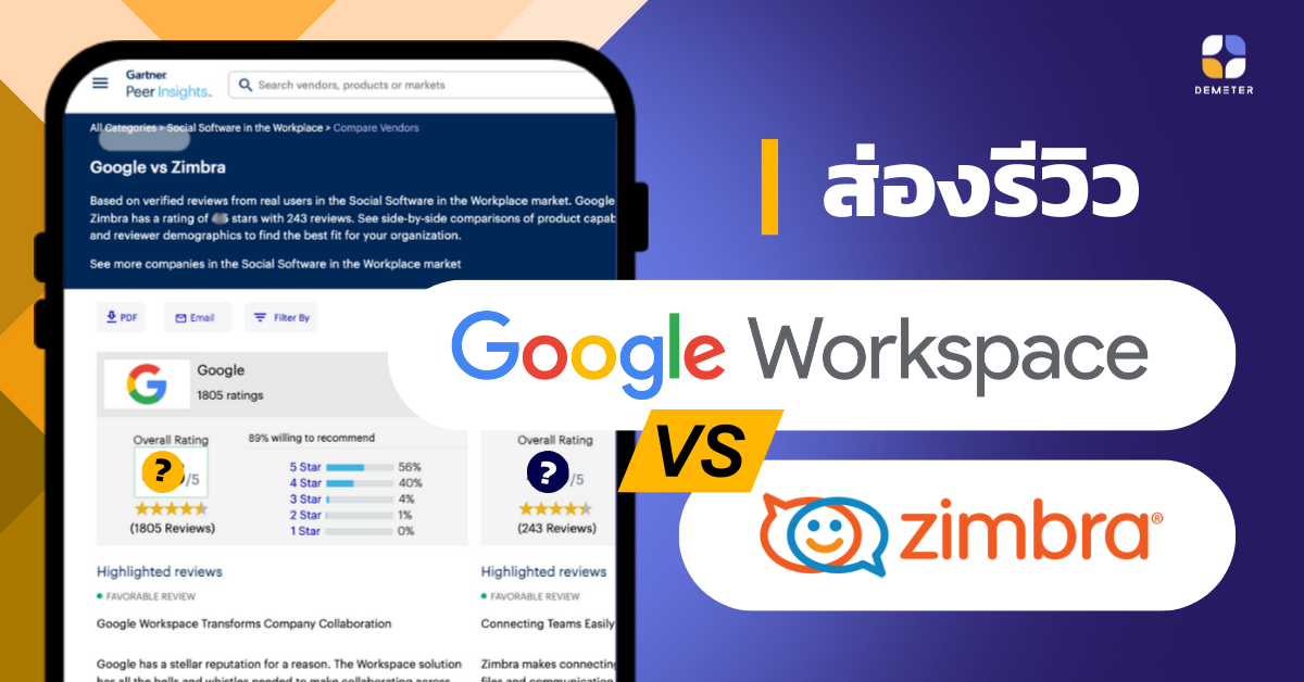Google Workspace and Zimbra comparison