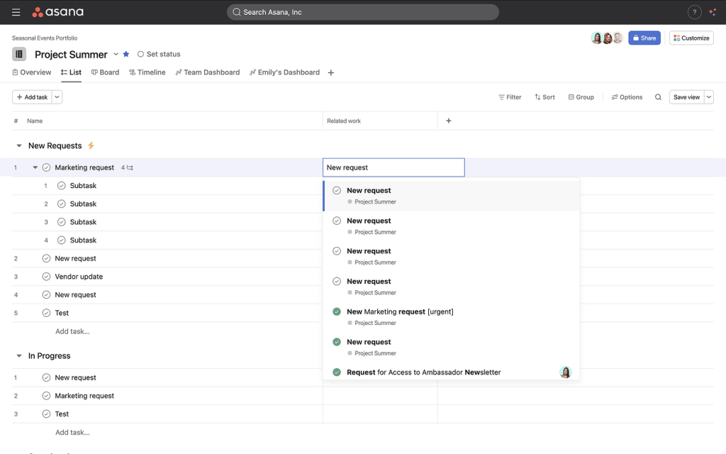 asana reference custom fields