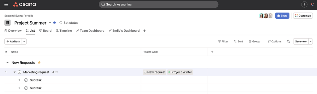 asana reference custom fields