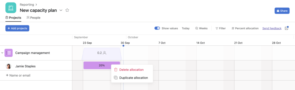 Duplicate allocations - Asana