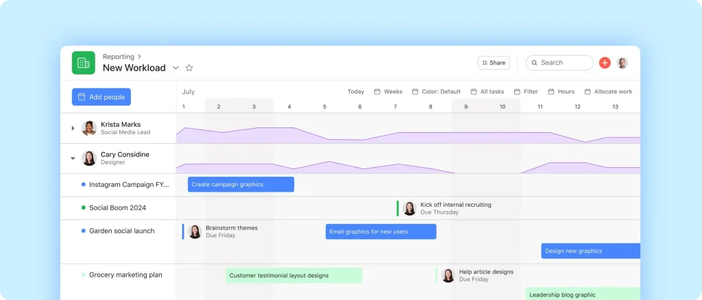 Workload Management with Asana