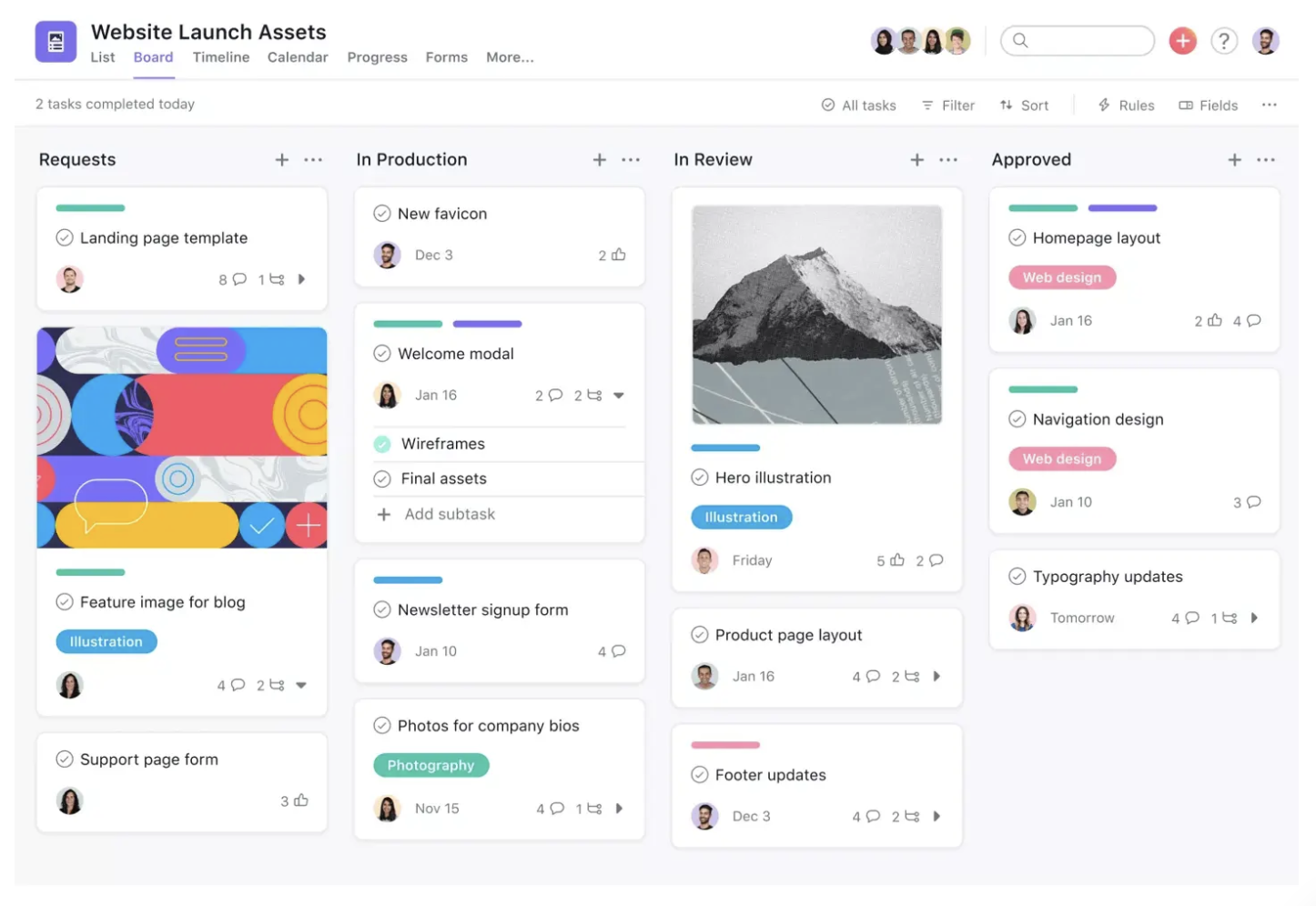 Asana Kanban Board