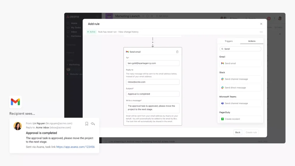 Gmail integrated with Asana 2