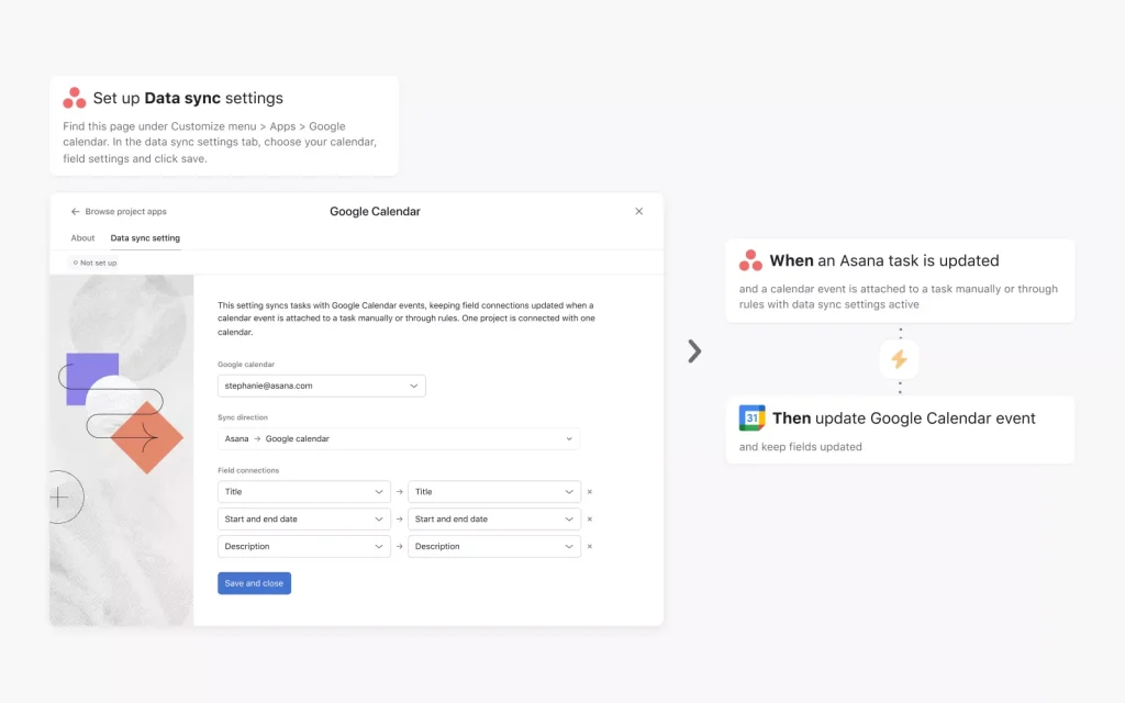 Google Calendar Integrated with Asana 3