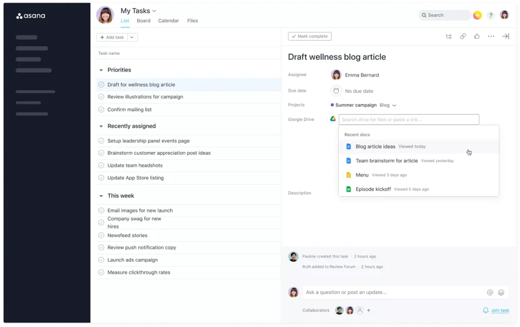 Google Drive Integrated with Asana 2