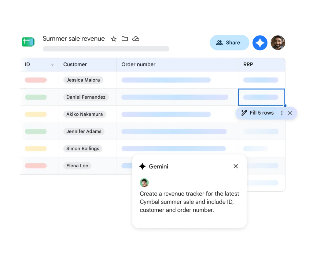 Google Sheets with Gemini